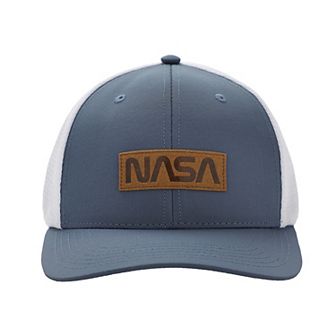 Men's NASA Brown Logo Panel Adjustable Trucker Hat