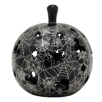 Celebrate Together™ Disney's Mickey Mouse Ceramic Pumpkin with Spider Web Design Table Decor