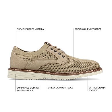VANCE Merrick Comfort Men's Flexible Casual Knit Hybrid Dress Shoes