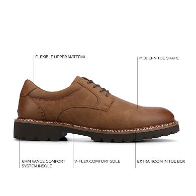 VANCE Templeton Comfort Lug Sole Men's Flexible Oxford Dress Shoes