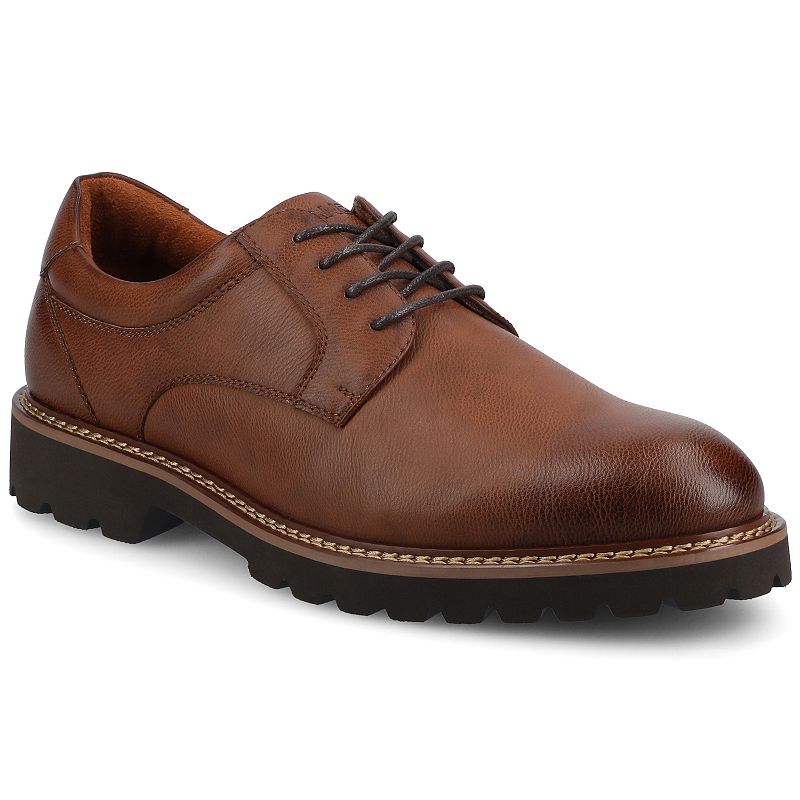 VANCE Templeton Comfort Lug Sole Men's Flexible Oxford Dress Shoes, Size: 8.5, Brown