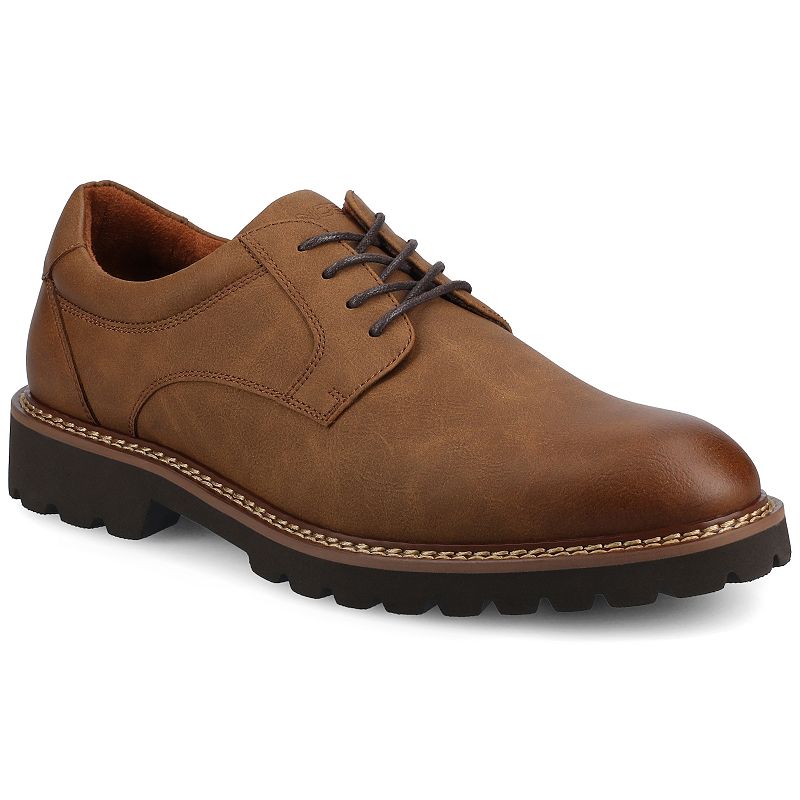VANCE Templeton Comfort Lug Sole Men's Flexible Oxford Dress Shoes, Size: 9, Brown
