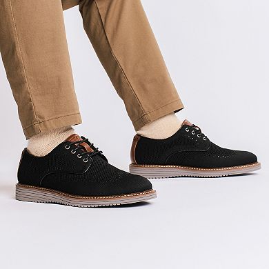 VANCE Whitaker Comfort Men's Flexible Casual Knit Wingtip Hybrid Dress Shoes