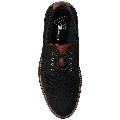VANCE Whitaker Comfort Men's Flexible Casual Knit Wingtip Hybrid Dress Shoes
