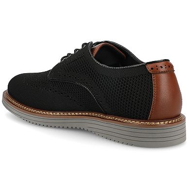 VANCE Whitaker Comfort Men's Flexible Casual Knit Wingtip Hybrid Dress Shoes