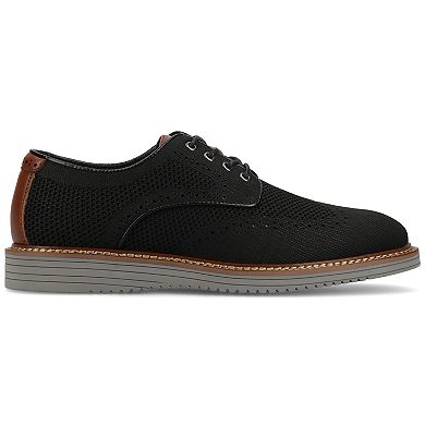 VANCE Whitaker Comfort Men's Flexible Casual Knit Wingtip Hybrid Dress Shoes