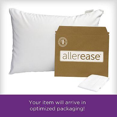 AllerEase Ultimate Pillow Protector Comfort Zippered Machine Washable Pillow Cover 2-pk.