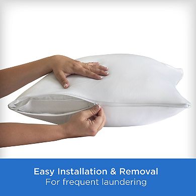 AllerEase Maximum Pillow Protector Machine Washable Zippered Pillow Cover 2-pk.