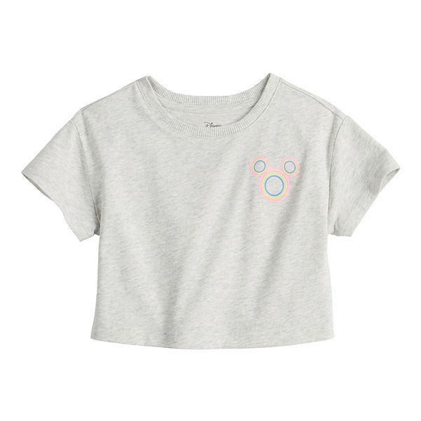 Disney Baby & Toddler Girl Short Sleeve Graphic Tee by Jumping Beans® - Mickey Left Chest Gray (12 MONTHS)