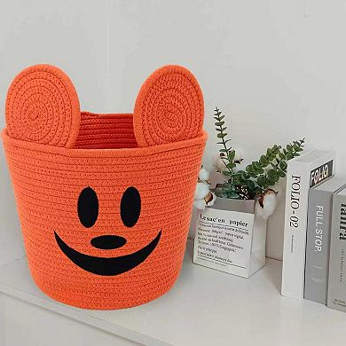 Disney's Mickey Mouse Pumpkin Face Braided Basket by The Big One