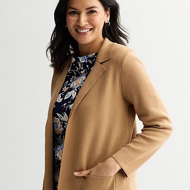 Women's Croft & Barrow Swing Sweater Blazer