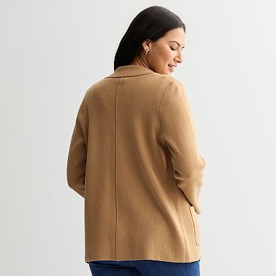 Women's Croft & Barrow Swing Sweater Blazer