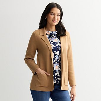 Women's Croft & Barrow Swing Sweater Blazer