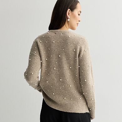 Women's Nine West Cozy Pearl Pullover Sweater