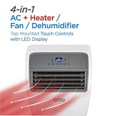 BLACK+DECKER 8,150 BTU SACC/CEC Portable Air Conditioner with Heat
