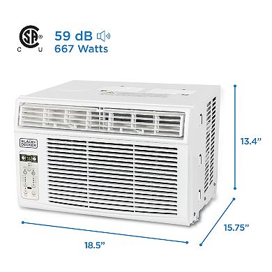 BLACK+DECKER 8000-BTU 350 Sq. Ft. Window Air Conditioner Unit