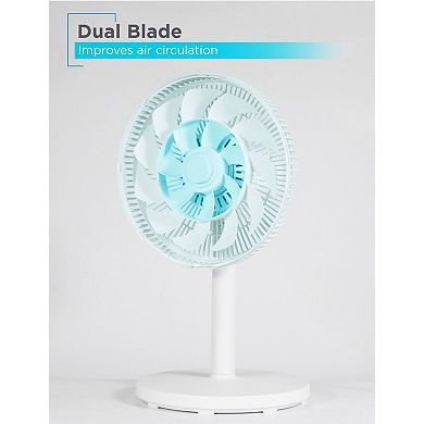 BLACK+DECKER 12-Inch Dual Blade Table Fan with Remote