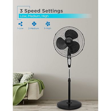 BLACK + DECKER 18-Inch Stand Fan with Remote