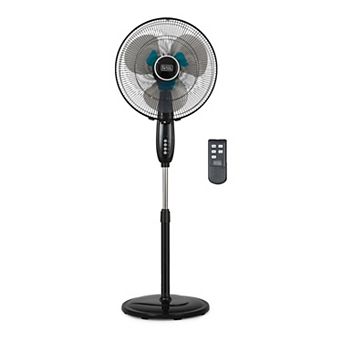 BLACK+DECKER BFSD116B 16" Oscillating Dual-Blade Stand Fan with Remote