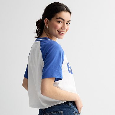 Disney's Lil & Stitch Juniors' Stitch Boxy V-Neck Graphic Tee