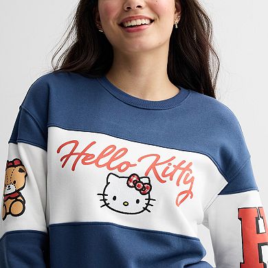 Juniors' Hello Kitty Fleece Graphic Crewneck Sweatshirt