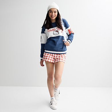Juniors' Hello Kitty Fleece Graphic Crewneck Sweatshirt