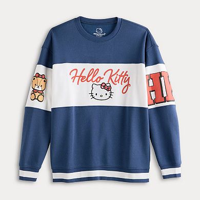 Juniors' Hello Kitty Fleece Graphic Crewneck Sweatshirt