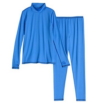 Girls 4-16 Cuddl Duds® Comfortech Stretch Poly 2 pc Mock Neck Base Layer Set