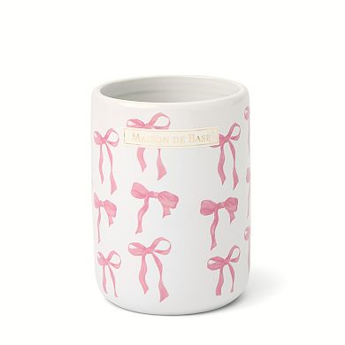 MAISON DE BASE Ceramic Bow Print Tumbler