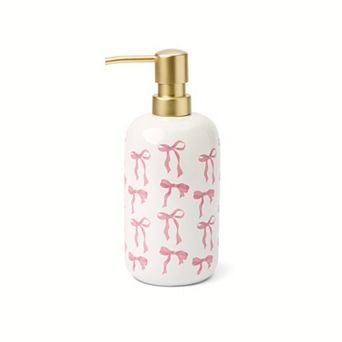 MAISON DE BASE Ceramic Bow Print Soap Dispenser