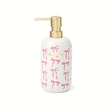MAISON DE BASE Ceramic Bow Print Soap Dispenser