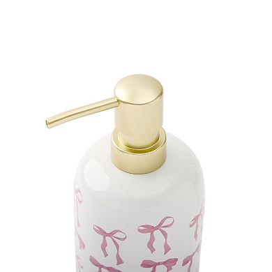MAISON DE BASE Ceramic Bow Print Soap Dispenser