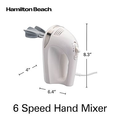 Hamilton Beach 6-Speed Hand Mixer with Case & Easy Clean Beaters