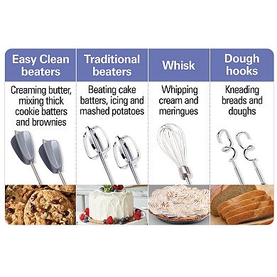 Hamilton Beach 6-Speed Hand Mixer with Case & Easy Clean Beaters