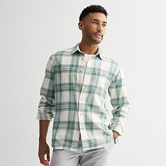 Men's Sonoma Goods For Life® Long Sleeve Brushed Flannel Shirt