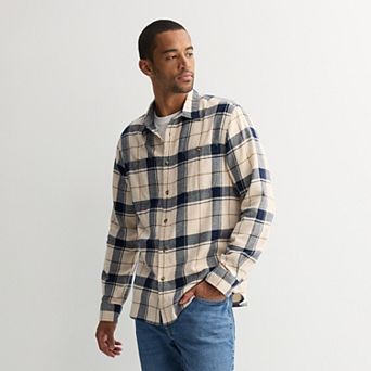 Men's Sonoma Goods For Life® Long Sleeve Brushed Flannel Shirt