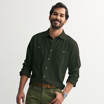 Men's Sonoma Goods For Life® Long Sleeve Brushed Flannel Shirt