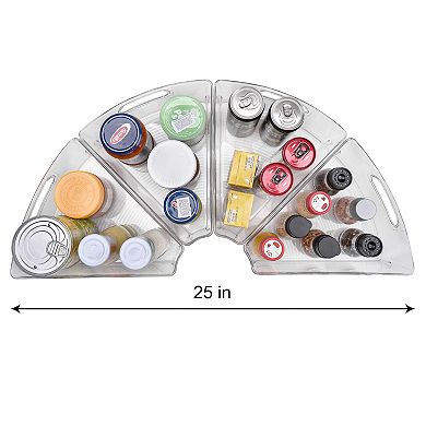 Sorbus Wedge Storage Bin Organizer with Front Handle (4-Pack)
