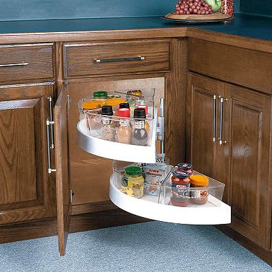 Sorbus Wedge Storage Bin Organizer with Front Handle (4-Pack)