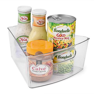 Sorbus Wedge Storage Bin Organizer with Front Handle (4-Pack)