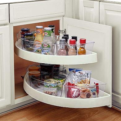 Sorbus Wedge Storage Bin Organizer with Front Handle (4-Pack)
