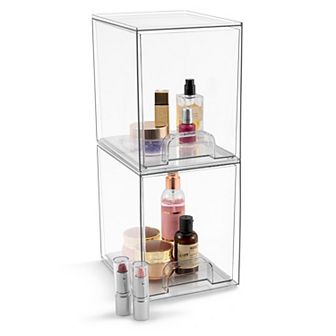 Sorbus 2 Pack Clear Pull-Out Drawer Organizers (7.6" Tall)