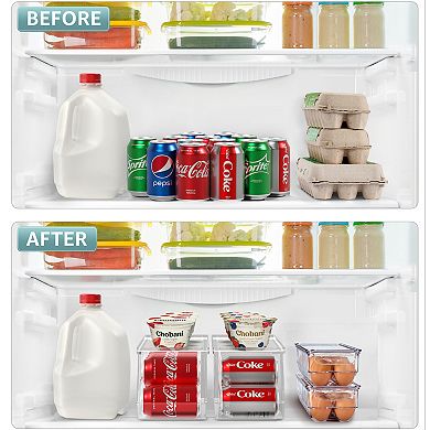 Sorbus Stackable Can Dispenser Holds 12 Cans & Egg Holders with Lid holds 14 eggs