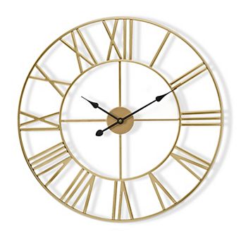 Sorbus 24" Oversized Metal Decorative Analog Round Wall Clock