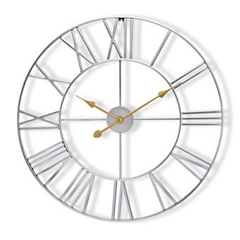 Sorbus 24" Oversized Metal Decorative Analog Round Wall Clock