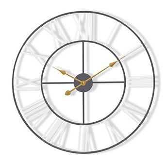Sorbus 24" Oversized Metal Decorative Analog Round Wall Clock