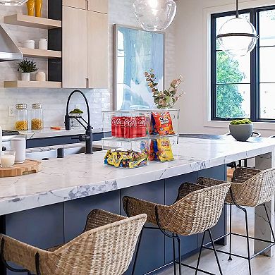 Sorbus 8 Pack Medium Clear Storage Bins with Lids - Perfect for Kitchen, Pantry, and Storage