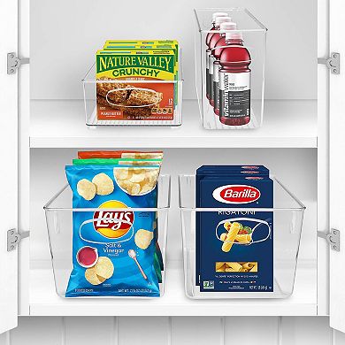 Sorbus 4-Piece Clear Plastic Container Bins