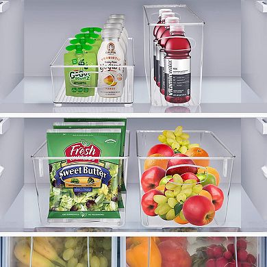 Sorbus 4-Piece Clear Plastic Container Bins