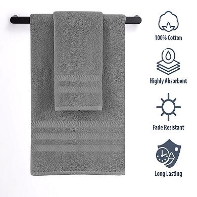 100% Cotton 6-Piece Bath Towel Set Highly Absorbent, Extra Soft Quality Towel For Bathroom